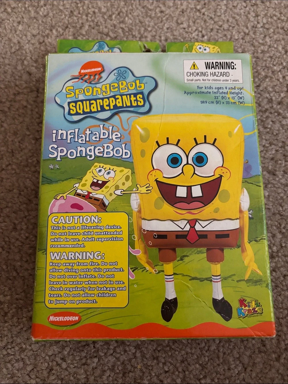 Nickelodeon SpongeBob SquarePants Inflatable Decoration - Yellow, Blue, Brown